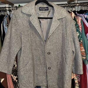 Herman Kay Light Gray Wool Coat